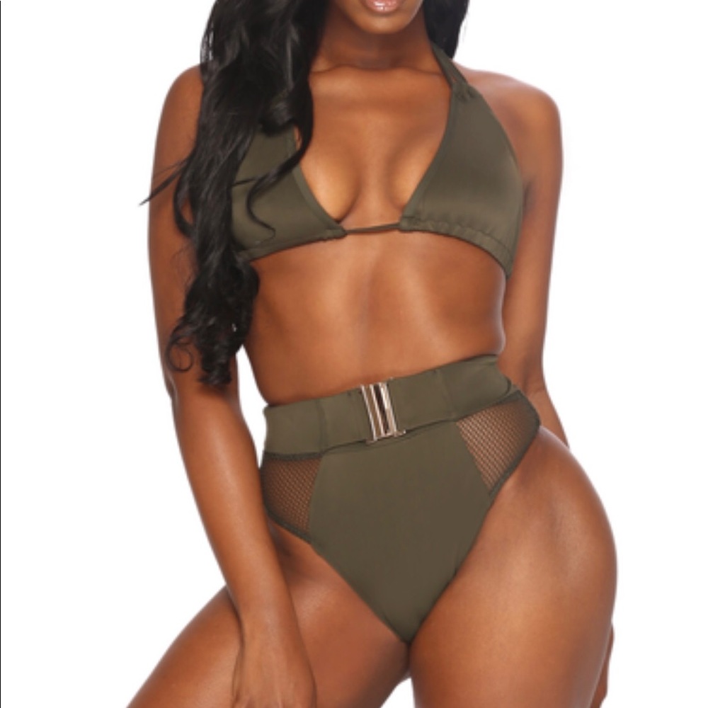 High waisted swim suit